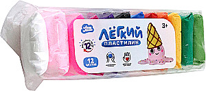 Пластилин легкий - Лепи легко, 12 цветов
