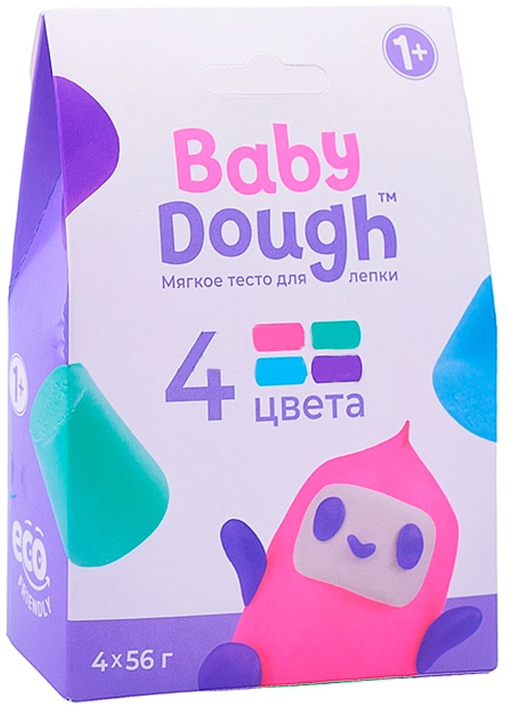 Minkymo tešla - BABY DOUGH, 4 spalvos, №1