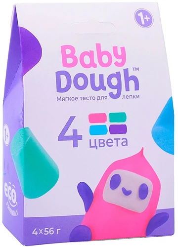 Dough for modeling - BABY DOUGH, 4 colors, #1