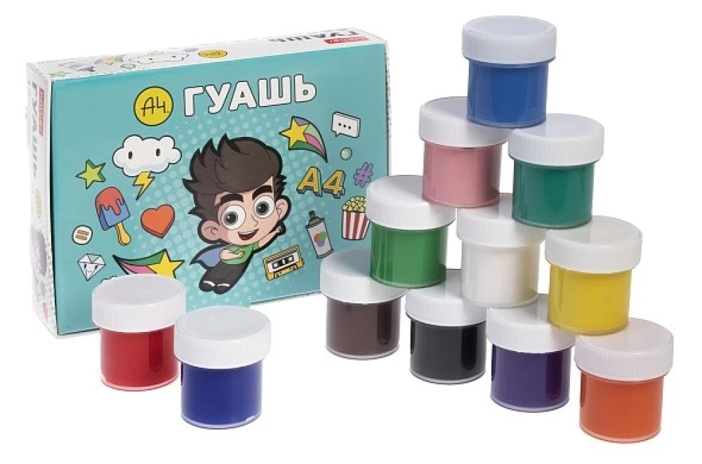 Guaś, 12 kolorów po 10 ml - Vlad A4