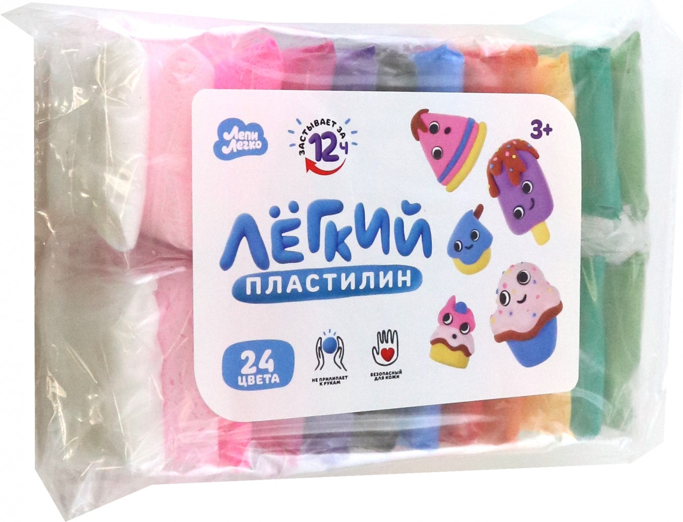 Lengvas plastilinas - Lengvai lipdykite, 24 spalvos