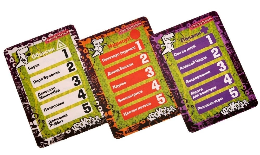 Brettspiel - Krokodil. Erwachsen und ungebunden
