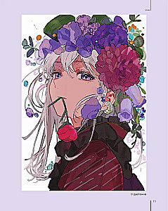 Beautiful girls, delicate flowers. Art book collection by famous Japanese artists