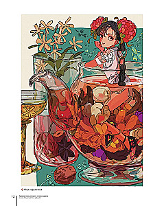 Beautiful girls, delicate flowers. Art book collection by famous Japanese artists