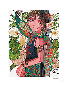 Beautiful girls, delicate flowers. Art book collection by famous Japanese artists