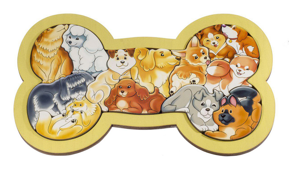Wooden Puzzle - Zoo Puzzle. Dogs