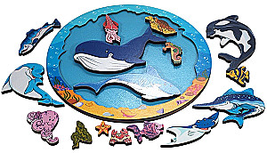 Wooden Puzzle - Zoo Puzzle. Underwater World