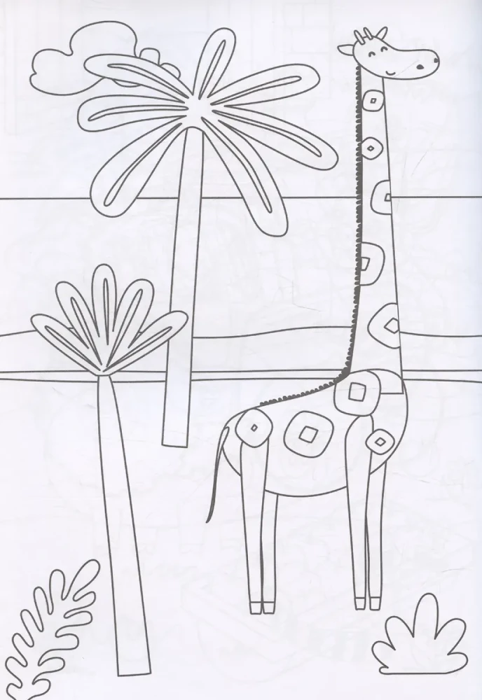 Coloring book 50 pictures. Blue tractor
