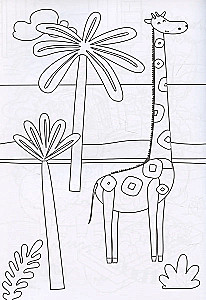 Coloring book 50 pictures. Blue tractor