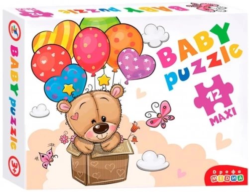 Puzzle - 12, maxi: Bear and Balloons