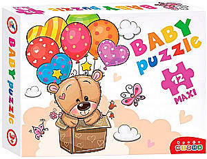 Puzzle - 12, maxi: Bear and Balloons
