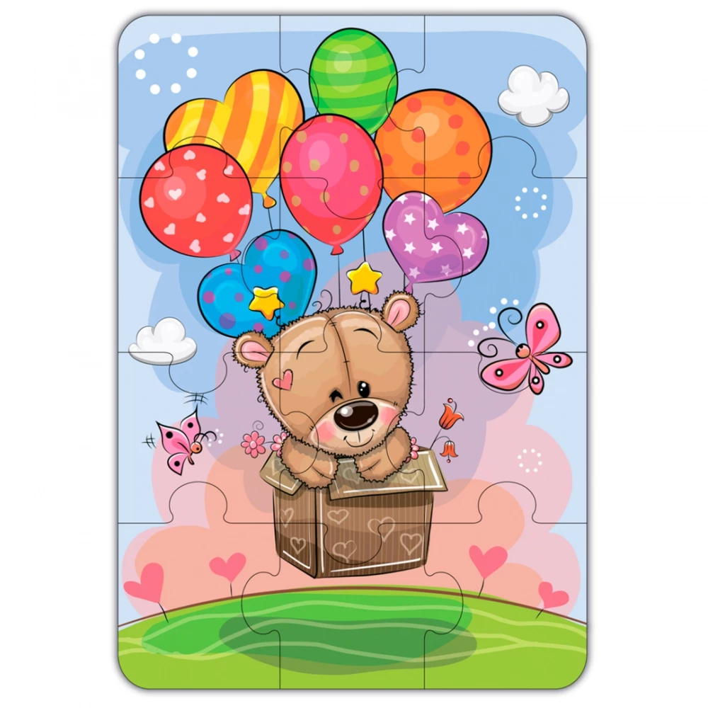 Puzzle - 12, maxi: Bear and Balloons