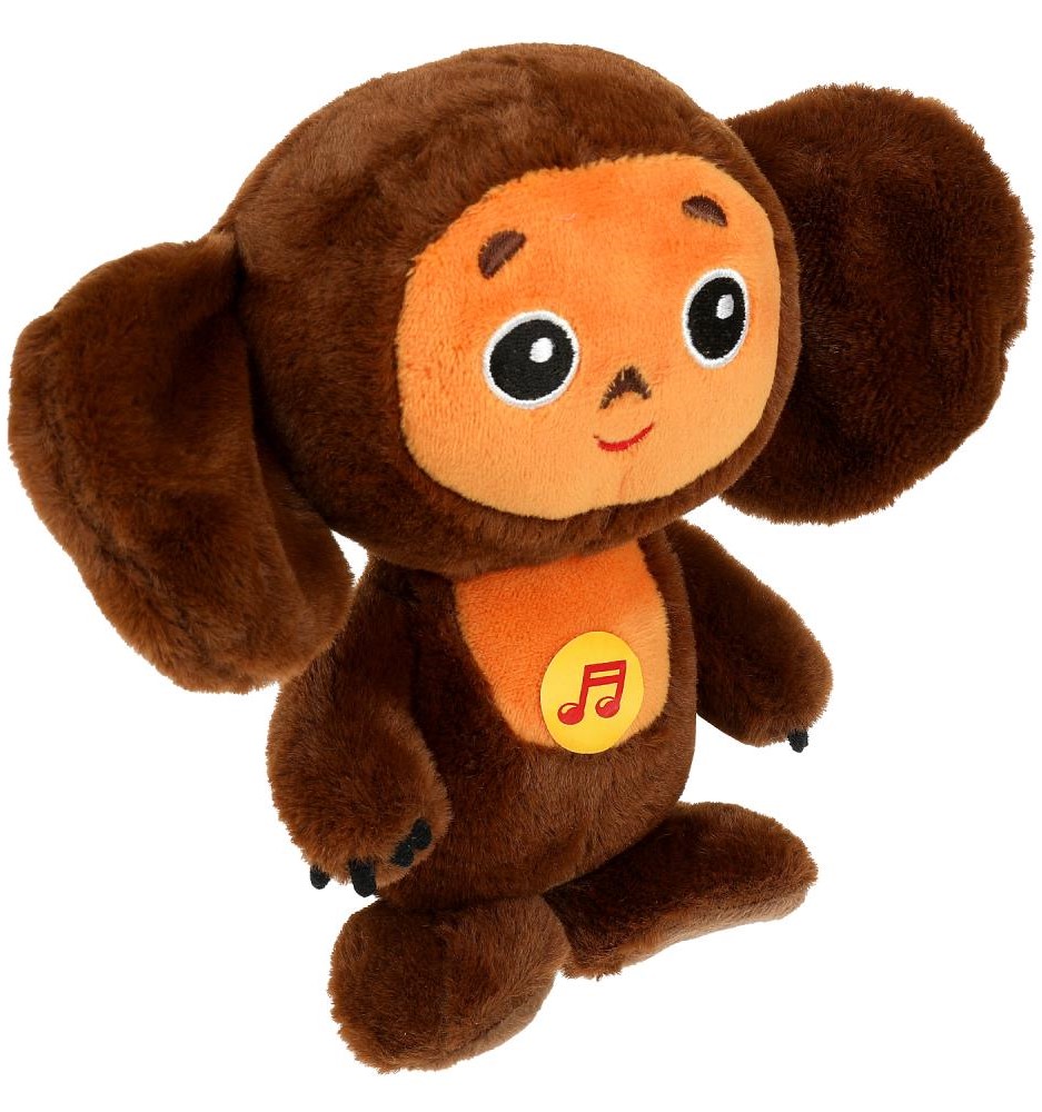 Skaņota mīkstā rotaļlieta - Čeburaška, 17 cm