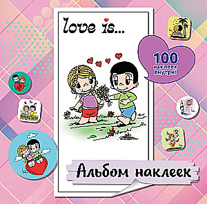 Love is... Альбом наклеек (розовый) (100 шт)