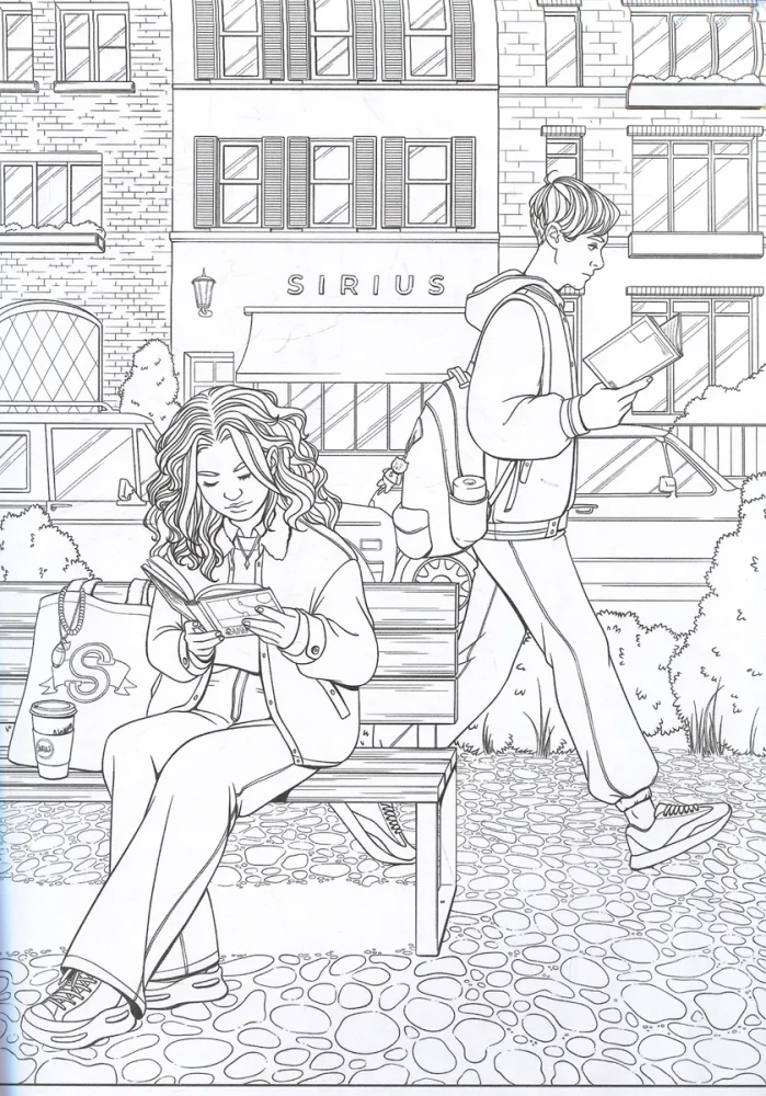 My First School Love. Coloring Book for Young Adult Fans