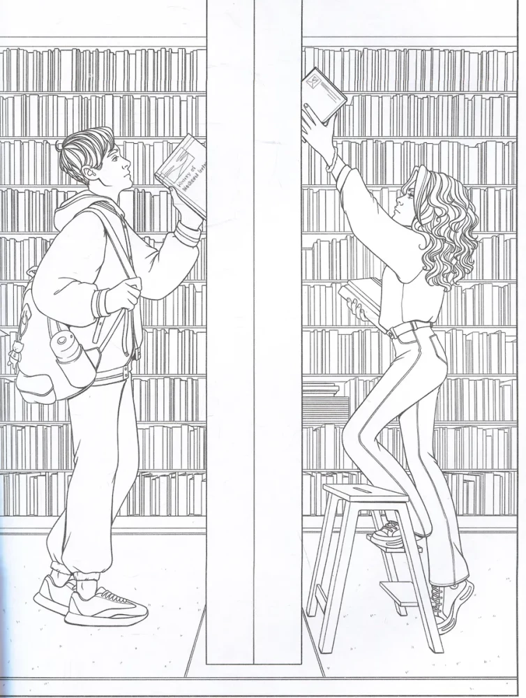 My First School Love. Coloring Book for Young Adult Fans