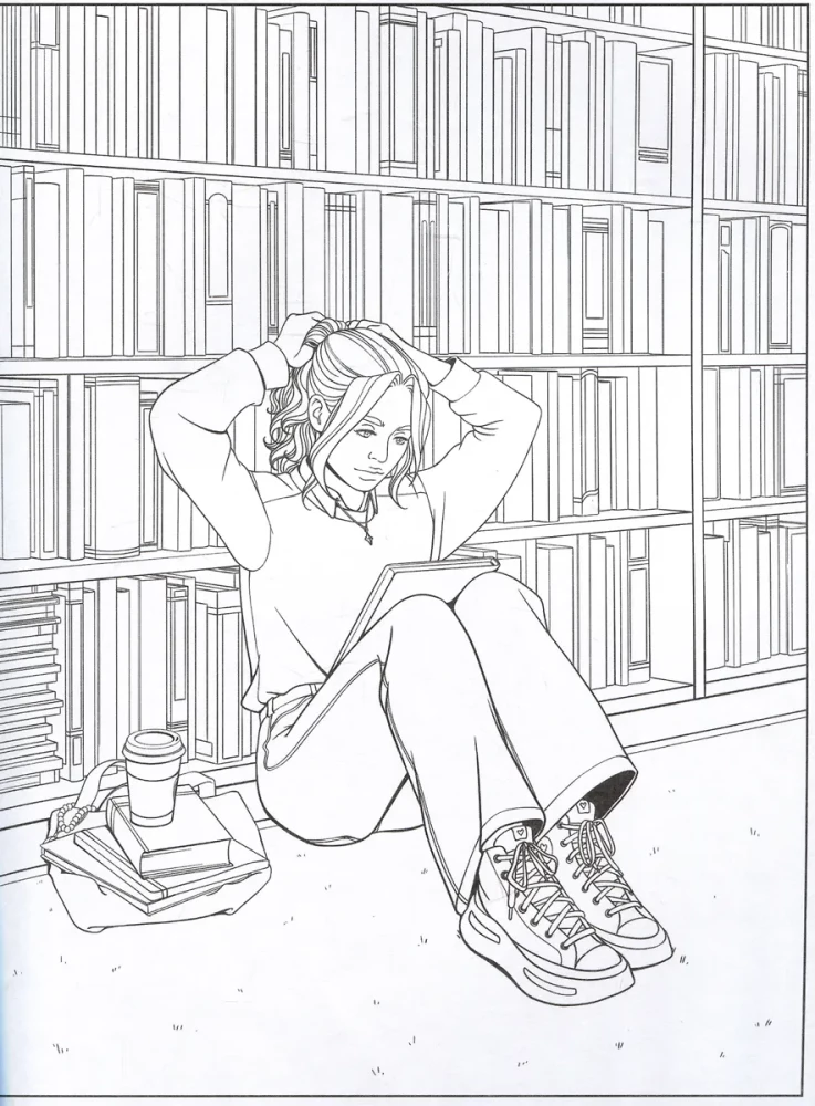 My First School Love. Coloring Book for Young Adult Fans
