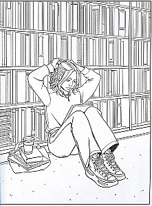 My First School Love. Coloring Book for Young Adult Fans