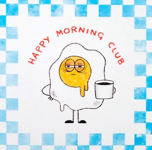 Postcard - Lifestyle. Happy morning club