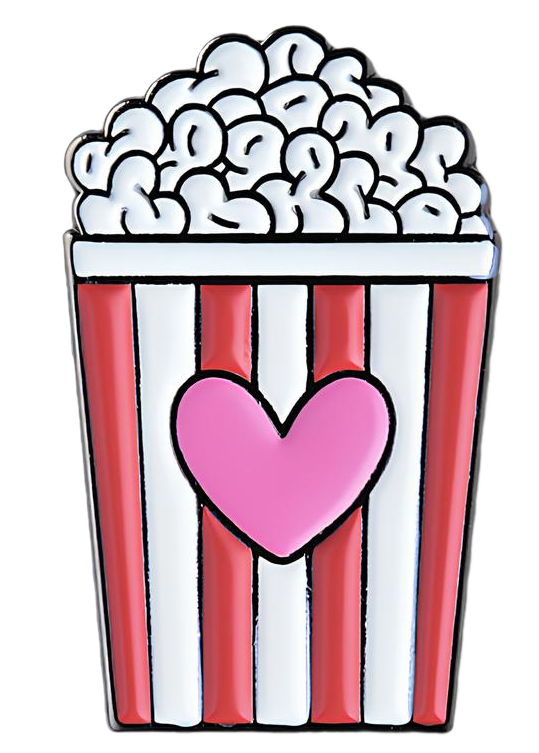 Emaliowana przypinka - Popcorn
