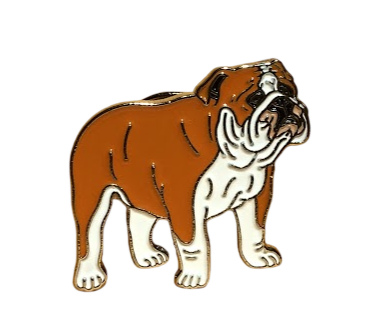 Emaliowany znaczek - Buldog