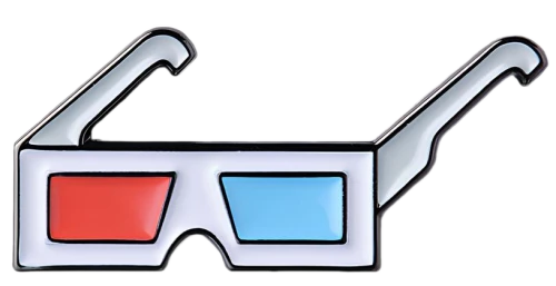 Значок эмалированный - 3D очки