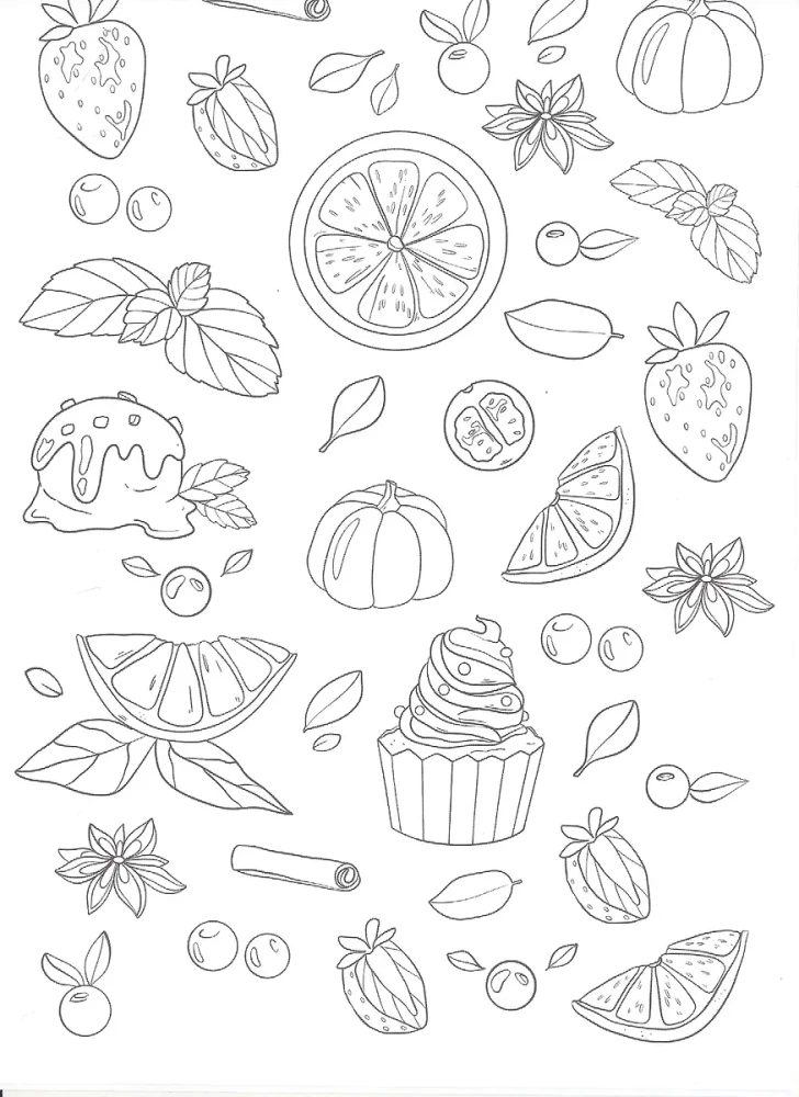 Coloring for Sketch Markers - Sweets