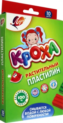 Plant-Based Plasticine - Krokha, 10 Colors