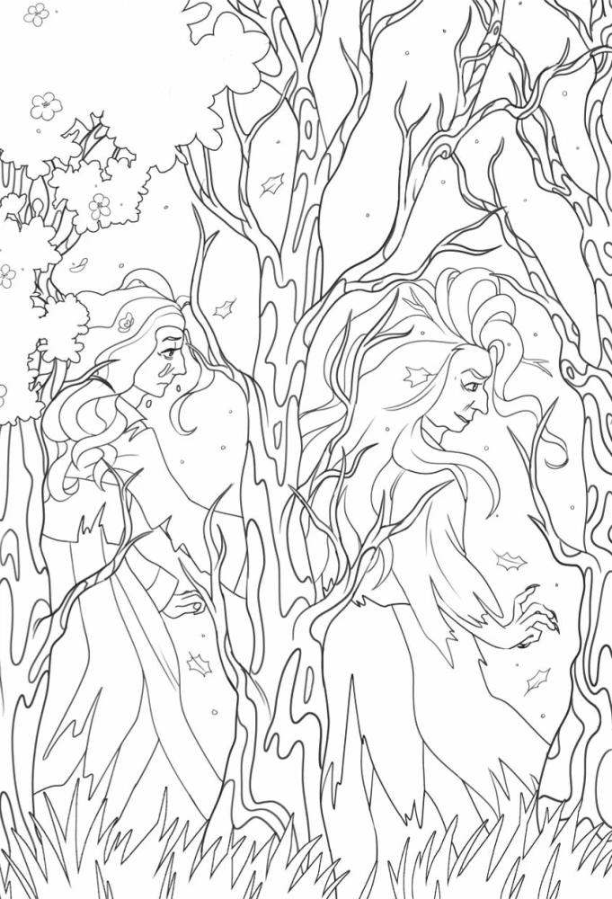 Ah, yokai! Spirits and demons of Japan in manga style. Create and color the story