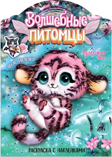 Magical Coloring Books with Stickers. Magical Pets. Wonderful Forest