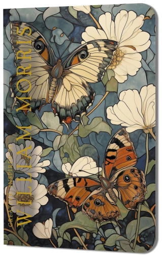 Creative Notebook. Inspired by William Morris (peonies with butterflies)