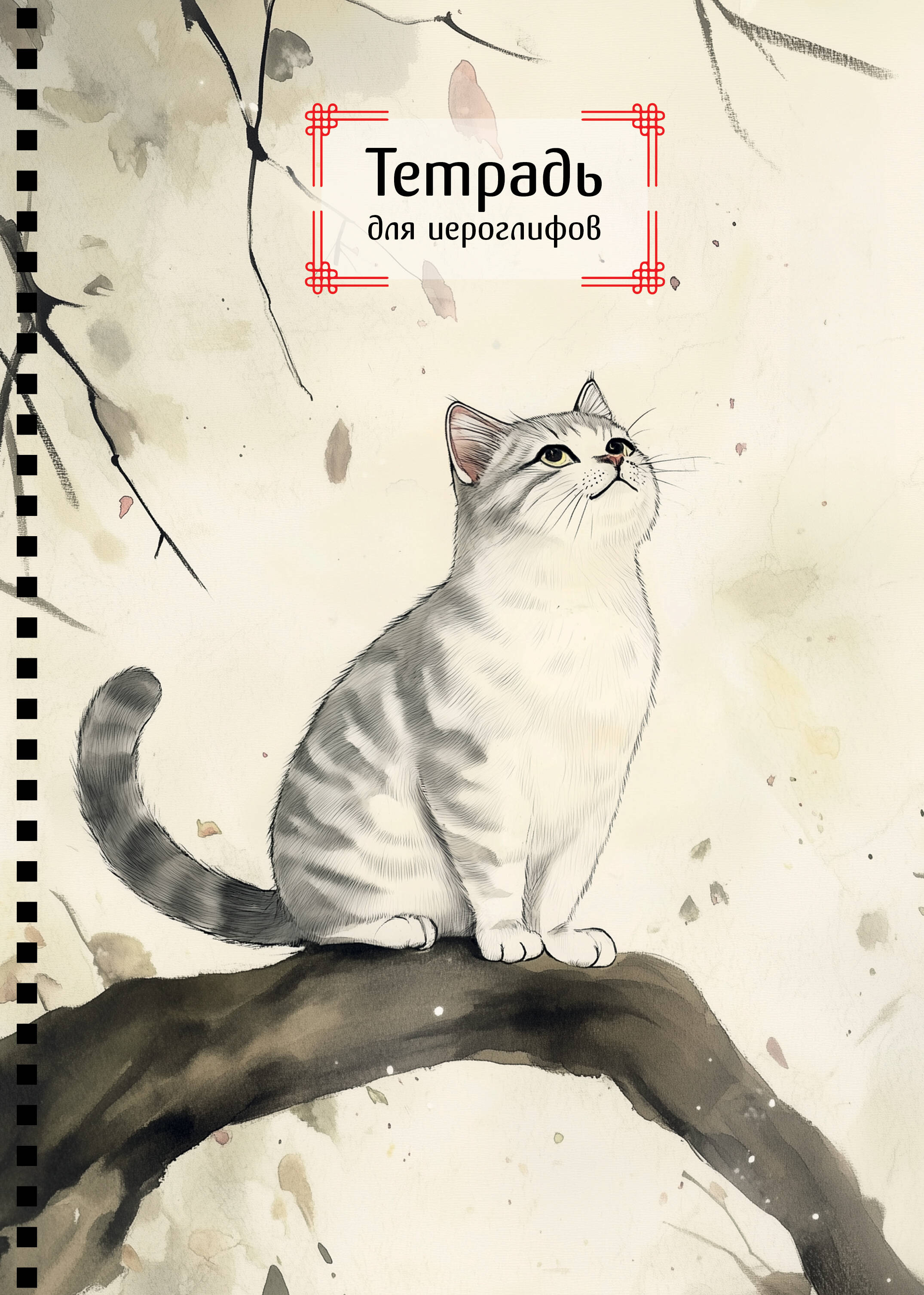 Notizbuch für Schriftzeichen mit Spiralbindung. Verspielt Kätzchen