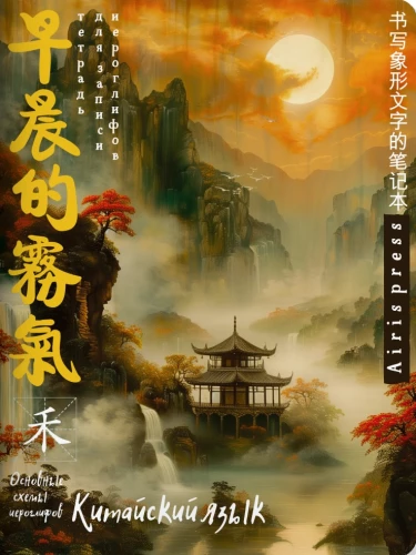 Notebook for Writing Chinese Characters (Pagoda at Sunset)