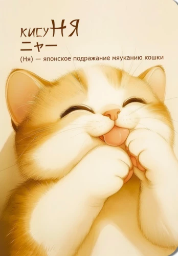 KisuNYA Notepad (cat licking its paws)