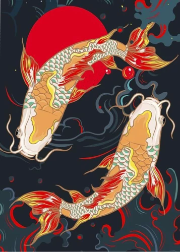 Numbered Painting with Glow-in-the-Dark Paint - Koi Carp