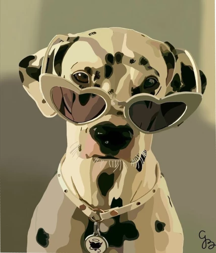 Paint by numbers - Dalmatian in glasses