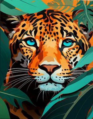 Paint by Numbers - Leopard in the Jungle