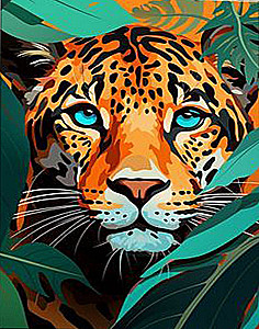 Obrazek numerowany - Leopard w dżungli