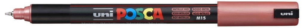 Marķieris UNI Posca PC-1MR, sarkans-metāliskais (M15)