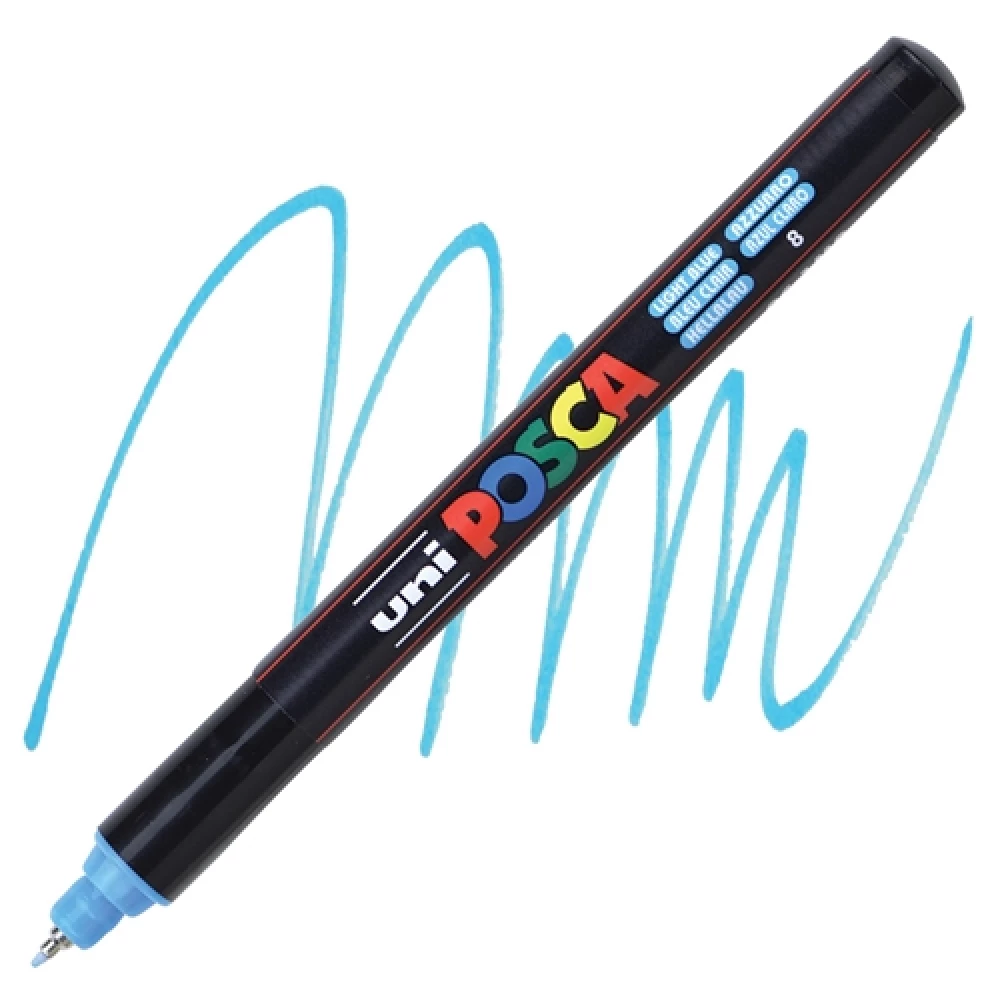 Marker UNI Posca PC-1MR, niebieski (8)