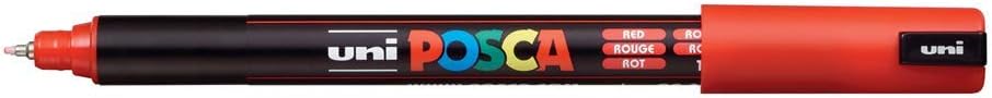Marķieris UNI Posca PC-1MR, sarkans (15)