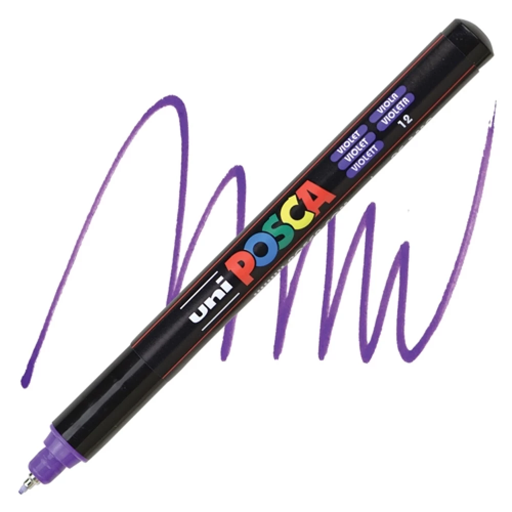 Marker UNI Posca PC-1MR, fioletowy (12)