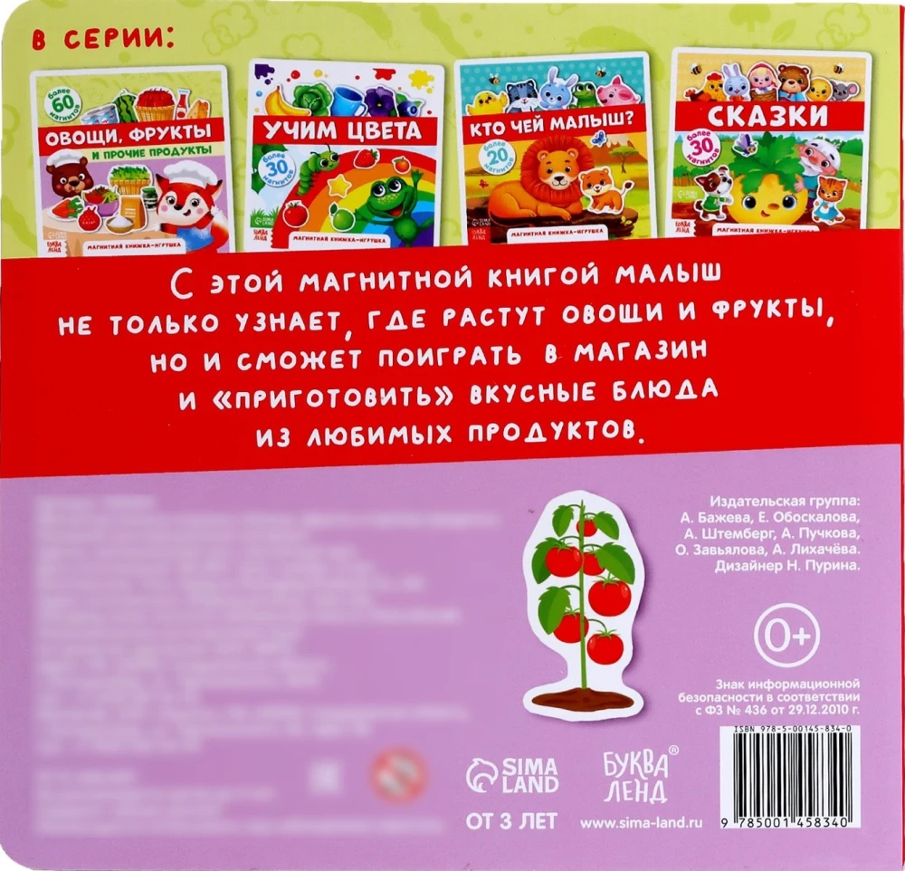 Magnetic Book-Toy - Vegetables, Fruits, and Other Products