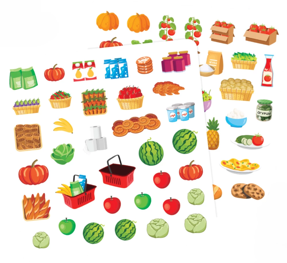 Magnetic Book-Toy - Vegetables, Fruits, and Other Products
