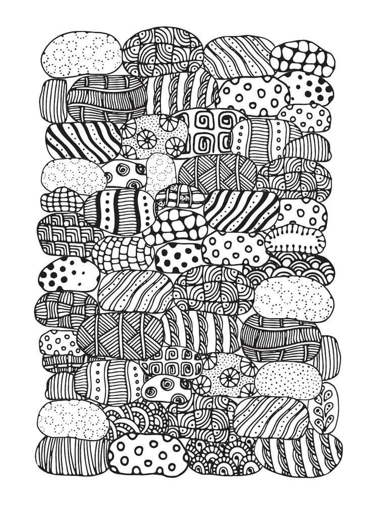 Cozy coloring book for stress relief