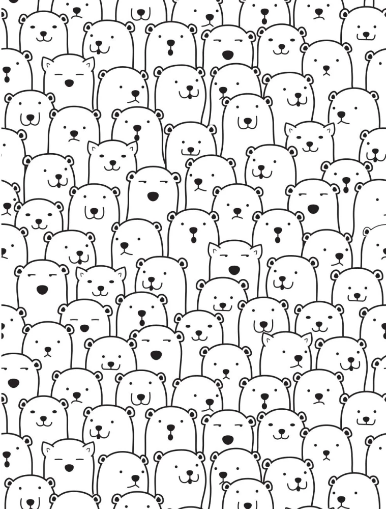 Kittens and other analgesics. Anti-stress coloring book