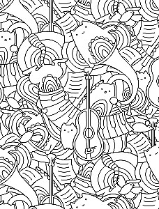 Kittens and other analgesics. Anti-stress coloring book