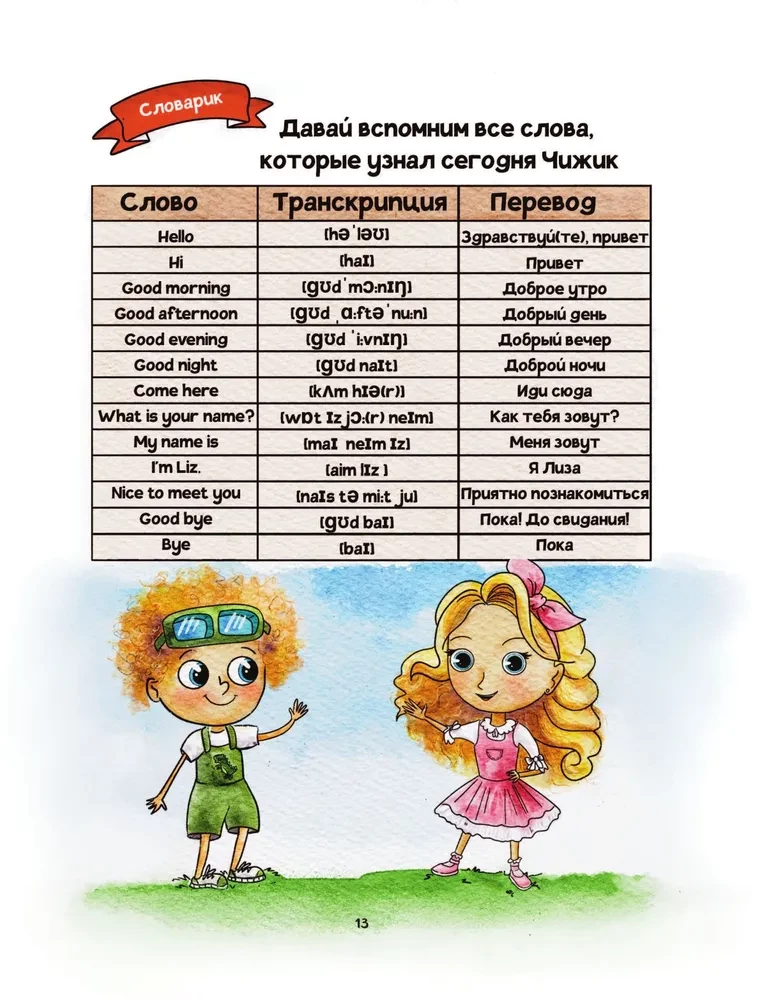 Czizik uczy się języka angielskiego. Interesująca książka o języku angielskim dla dzieci w wieku 4–9 lat
