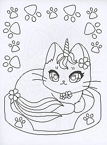 Anime Coloring Pages. Kittens