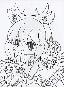 Anime Coloring Pages. Charming Girls